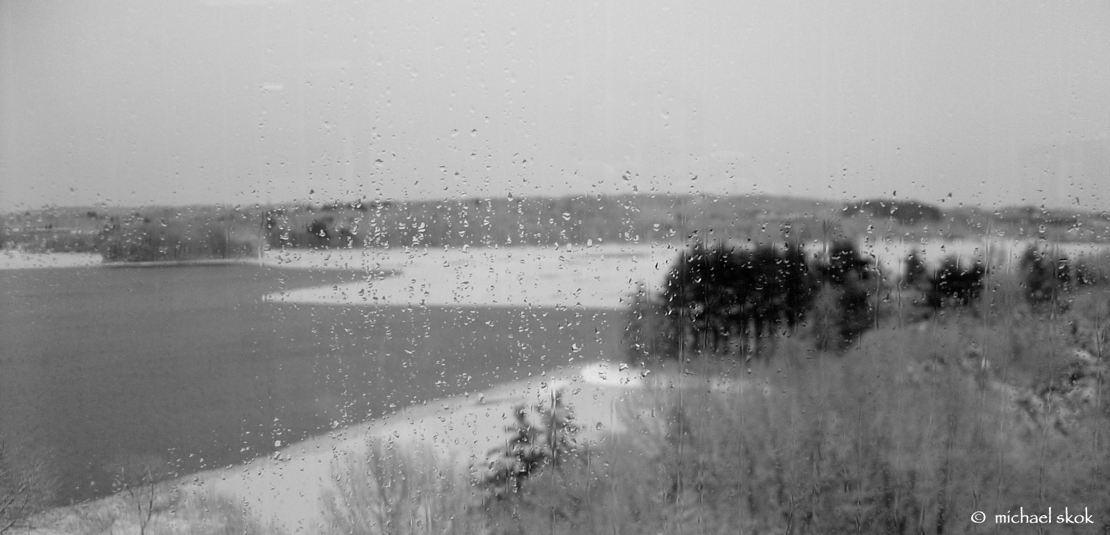 From my office window - one cold rainy day!